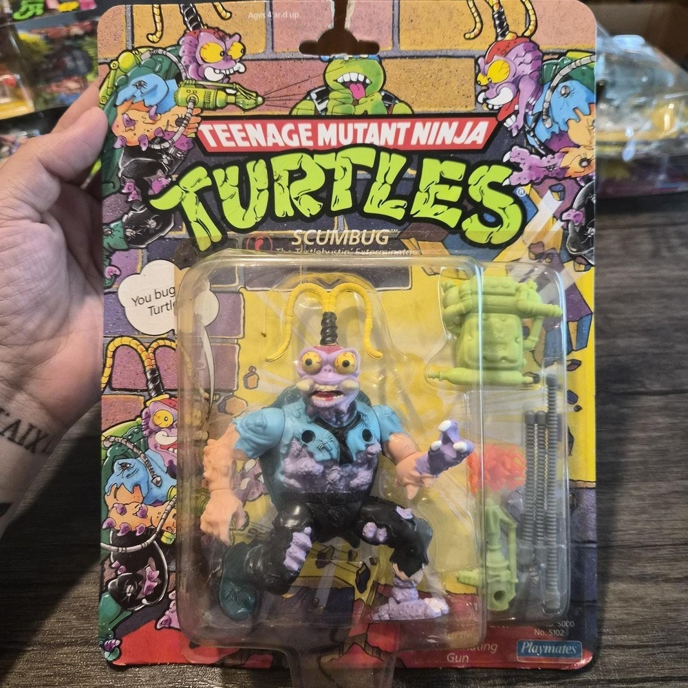1990 TMNT Scumbug MOC Sealed Playmates Vintage Action Figure No. 5102